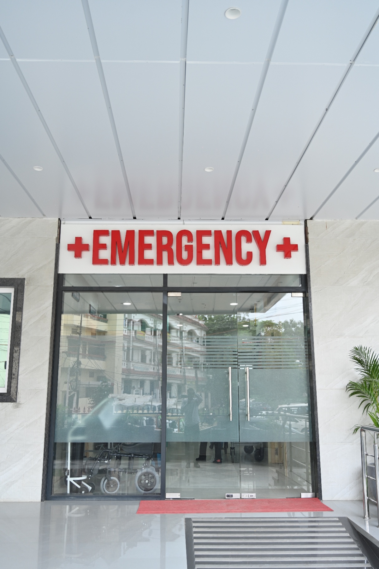Dedicated emergency entrance at Astromedics Hospital