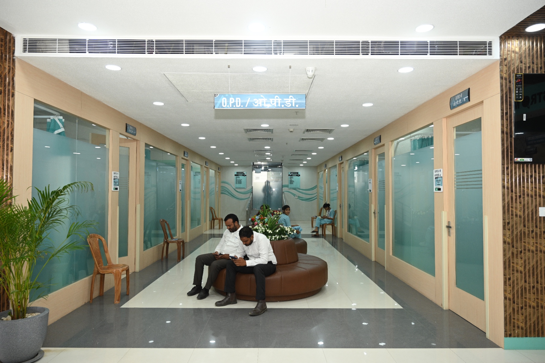 Outpatient department corridor at Astromedics Hospital